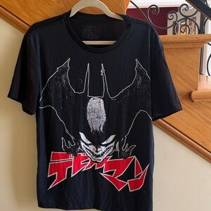 Devil Man Cry Baby Graphic Black Tee with White & Red Monster Design Size Large
